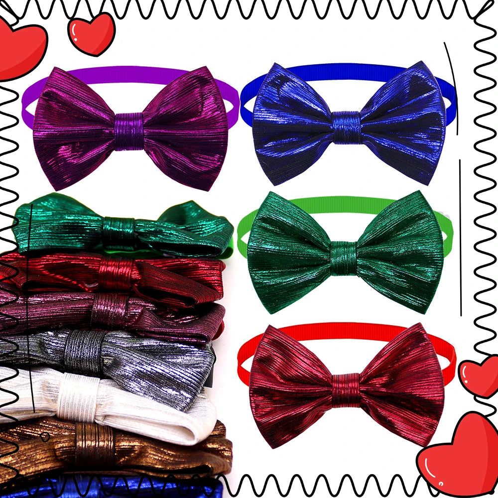 20 Pcs Dog Bow Tie Handmade Dog Supplies Dog Bows Collar.