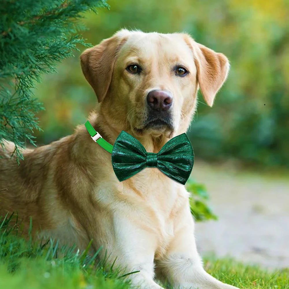 20 Pcs Dog Bow Tie Handmade Dog Supplies Dog Bows Collar.