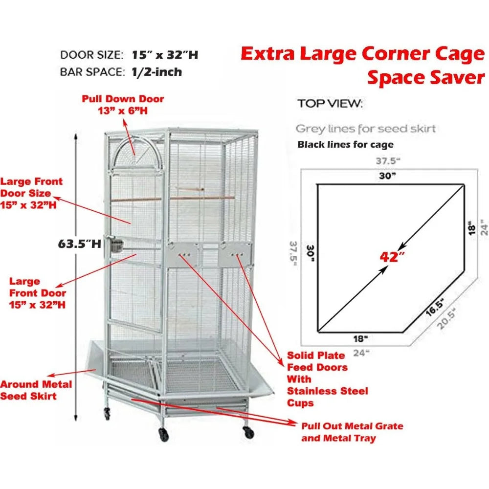 64" Flight Bird Cage