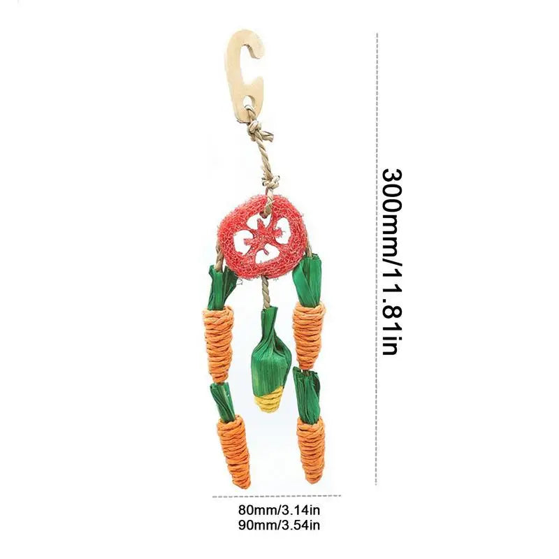 Carrot-Shaped Chew Toy for Rabbits and Small Pets