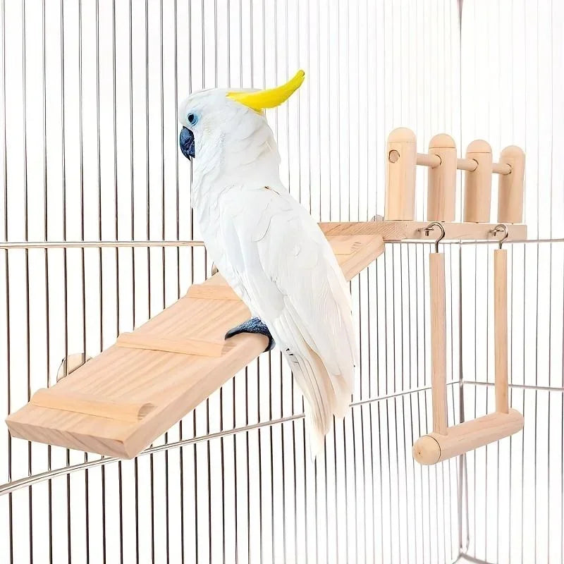 Bird Perches Platform Swing Climbing Ladder Toy