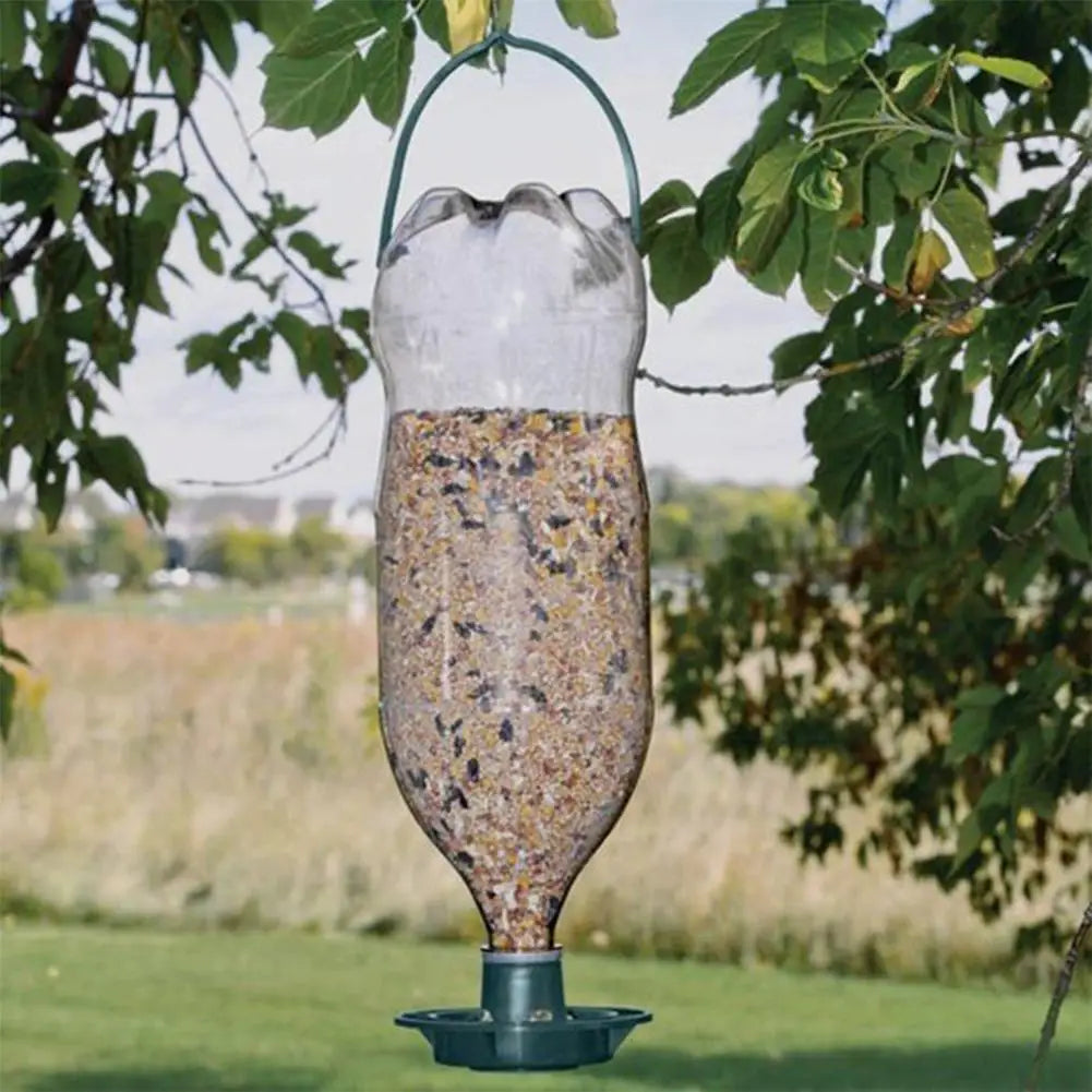 1 Pc Hanging Soda Bottle Bird Feeder Automagical Feeding Outdoors