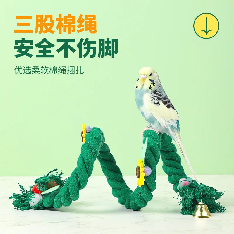 Bird Spiral Rope Perch Bird Rope Swing Perch Bird