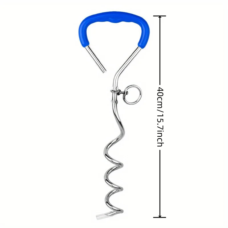 Dog Fixed Pile Spiral Anti Wrap Knotting Meadow Dog Nail Durable Pet Accessory Dog Leash Tied For Camping