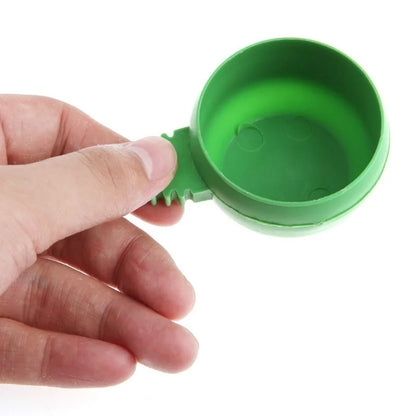 3Pcs/Set Green Plastic Parrot Mini Food Water Bowl