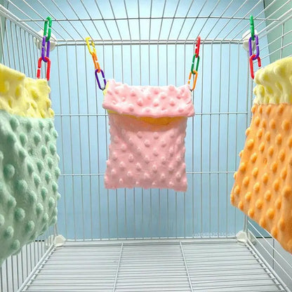 Warm Sugar Glider Hanging Hammock Swing Bag Small Pet Hamster Sleeping Bed