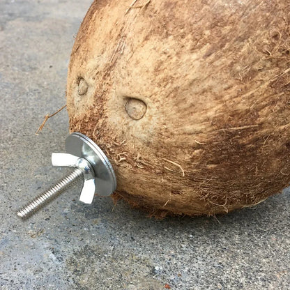 Coconut Bird Nest,Natural Coconut Shell Bird Nest House Hut Cage for Pet Parrot Parakeet