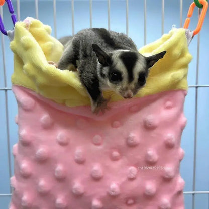 Warm Sugar Glider Hanging Hammock Swing Bag Small Pet Hamster Sleeping Bed