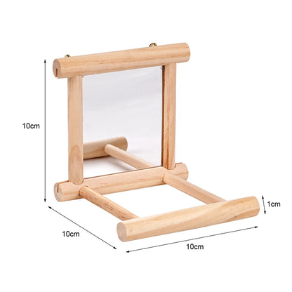 Bird Mirror Wooden Interactive Play Toy