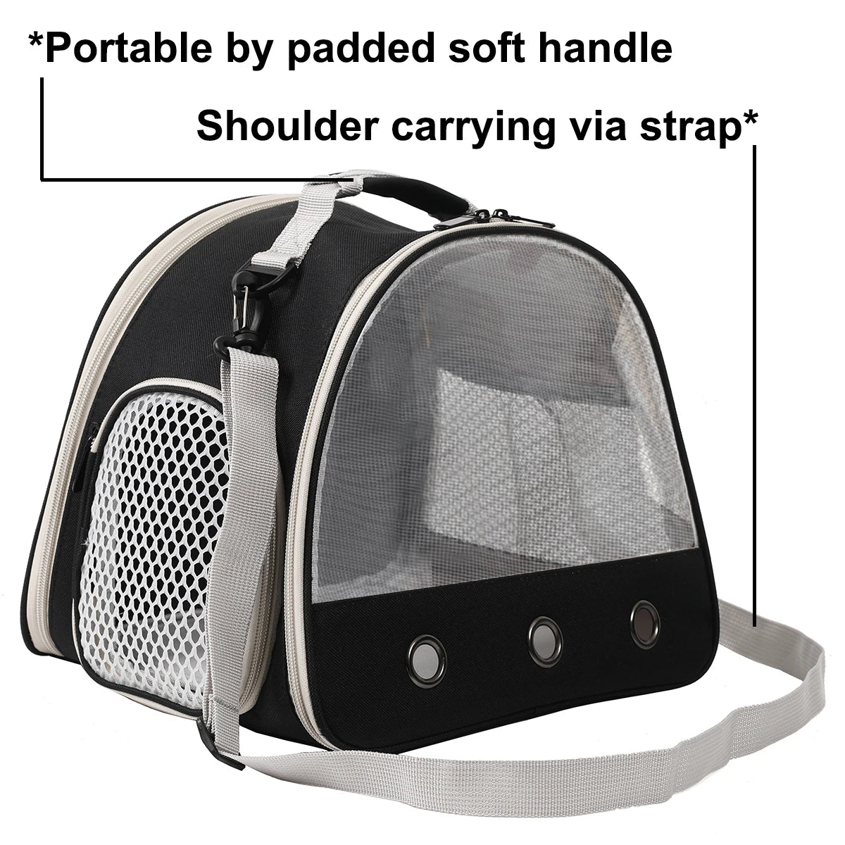 Carrier Portable Clear Hamster Transport Cage Reptile Travel Bag
