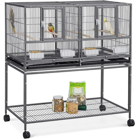 Bird Cage, 41.5 "stackable Separation, Canary Parrot Cage for Breeders