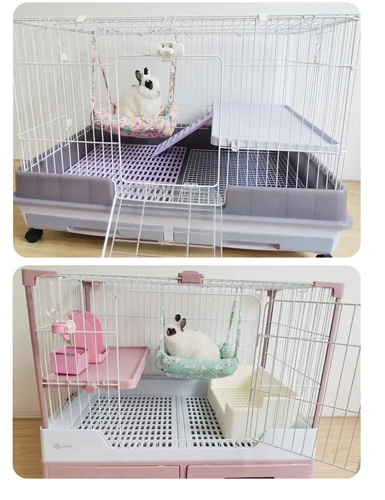 Warm Rabbits Bunny House Winter Small Pet Hammock Plush Guinea Pig Cage Hanging Bed