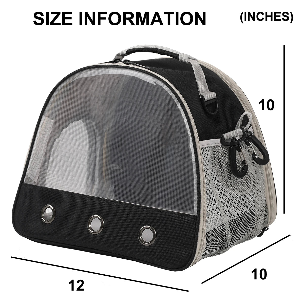 Carrier Portable Clear Hamster Transport Cage Reptile Travel Bag