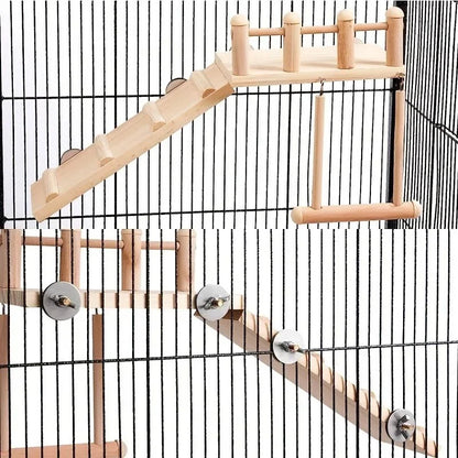 Bird Perches Platform Swing Climbing Ladder Toy