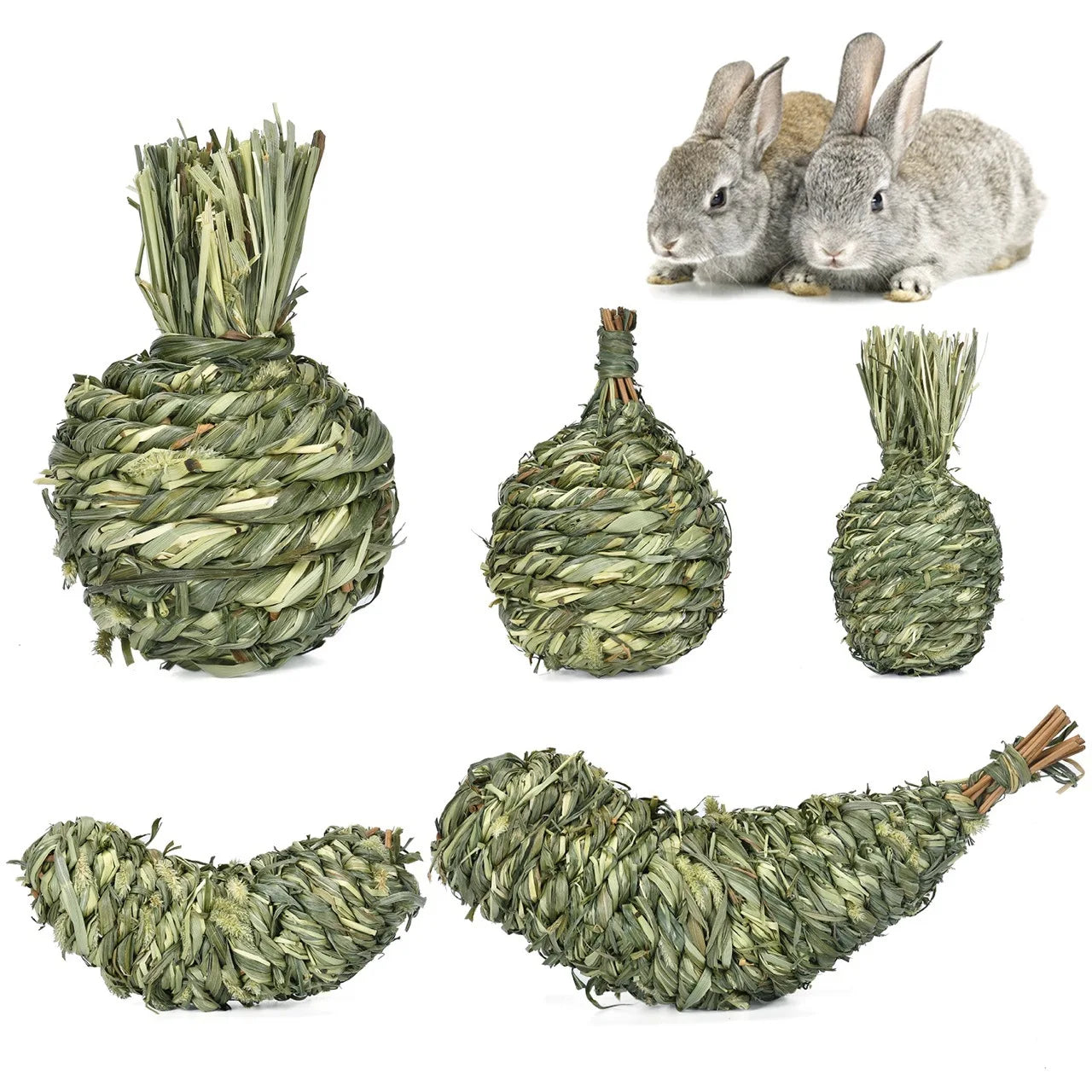 Rabbit Chew Ball Hamster Fun Natural Grass Ball | GangsterGato