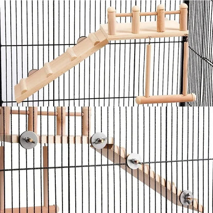 Bird Perches Platform Swing Climbing Ladder Toy