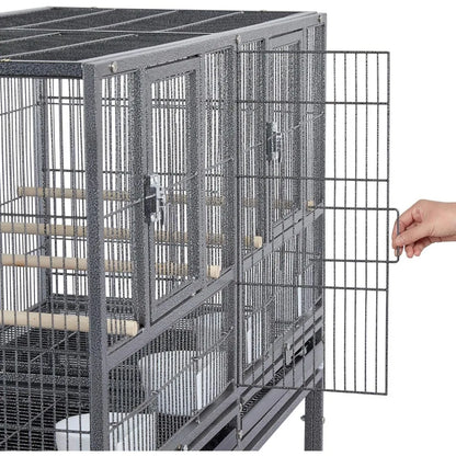 Bird Cage, 41.5 "stackable Separation, Canary Parrot Cage for Breeders