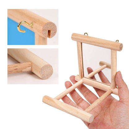 Bird Mirror Wooden Interactive Play Toy
