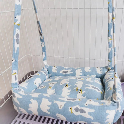 Warm Rabbits Bunny House Winter Small Pet Hammock Plush Guinea Pig Cage Hanging Bed